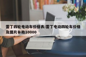 雷丁四轮电动车价格表:雷丁电动四轮车价格及图片补助10000